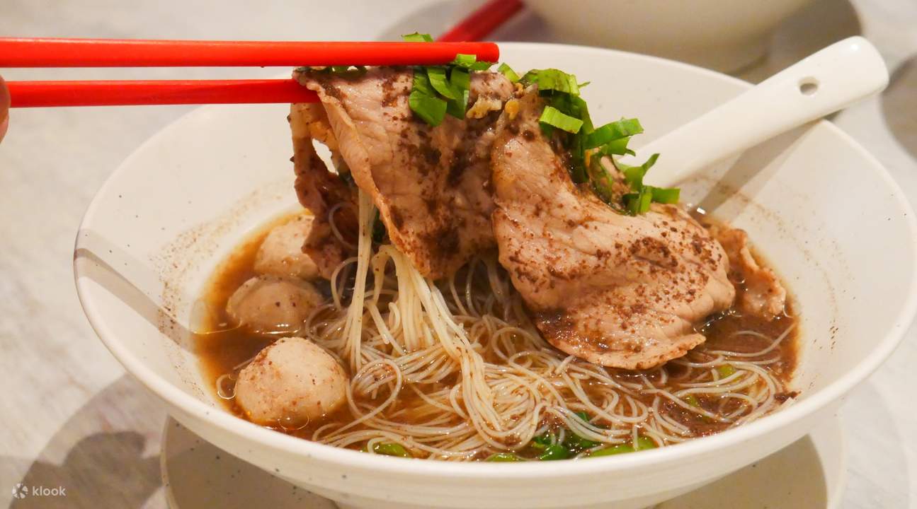 Spread of Beef Ribeye Boat Noodle at Provence Cafe in Gaysorn Village